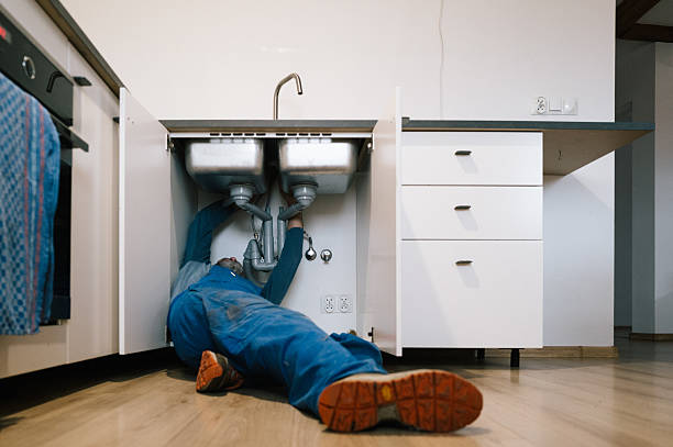 Professional Drain Cleaning technician working in Four Lakes, WA